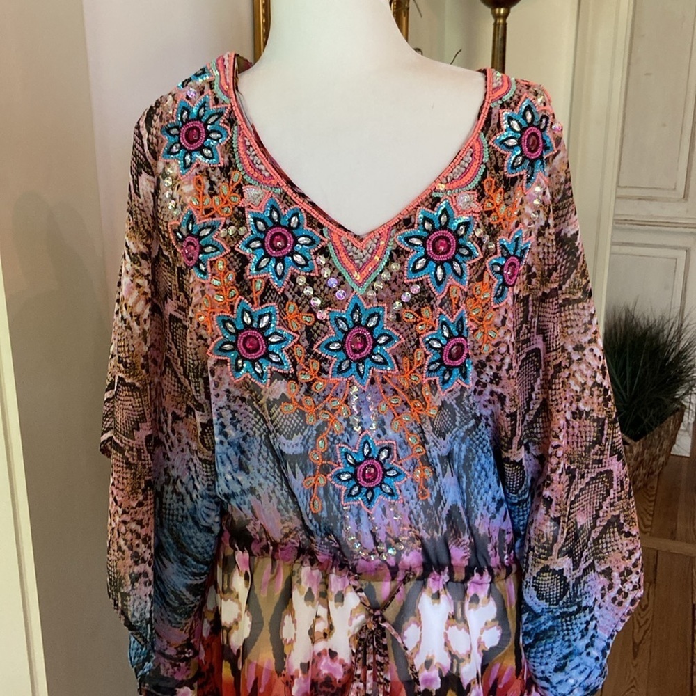 Lucky & Coco embellished swimsuit coverup. Size large!! - Picture 2 of 8